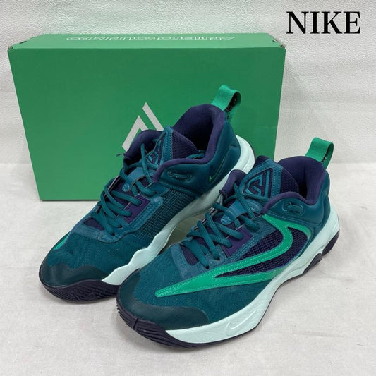 ナイキ NIKE スニーカー スニーカー バスケットボール シューズ ヤニス イモータリティDZ7534-301 25.0cm ロゴ、文字 緑 / グリーン / green X 紫 / パープル / purple X 水色 / ライトブルー / メンズ USED 古着 中古 50144730