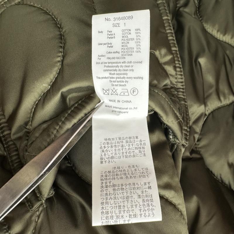 ゴア goa ジャケット、上着 ジャンパー、ブルゾン フード ファー ショート モッズ コート 31648090 1 カーキオリーブ / カーキオリーブ / レディース USED 古着 中古 50144754