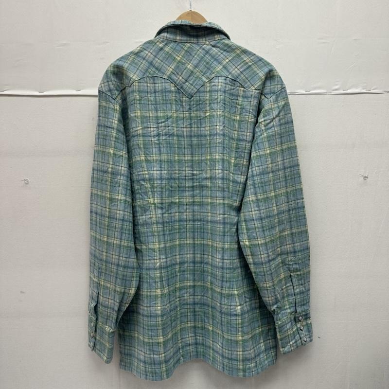 ペンドルトン PENDLETON シャツ、ブラウス 長袖 40s 50s ウール チェック スナップボタン ウエスタン シャツ 水色 / ライトブルー / X マルチカラー / マルチカラー / multicolor メンズ USED 古着 中古 50144755