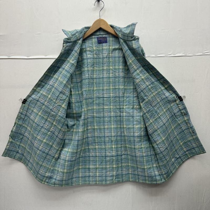 ペンドルトン PENDLETON シャツ、ブラウス 長袖 40s 50s ウール チェック スナップボタン ウエスタン シャツ 水色 / ライトブルー / X マルチカラー / マルチカラー / multicolor メンズ USED 古着 中古 50144755