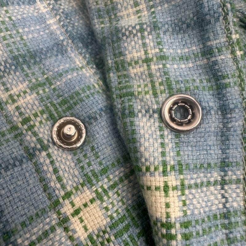 ペンドルトン PENDLETON シャツ、ブラウス 長袖 40s 50s ウール チェック スナップボタン ウエスタン シャツ 水色 / ライトブルー / X マルチカラー / マルチカラー / multicolor メンズ USED 古着 中古 50144755