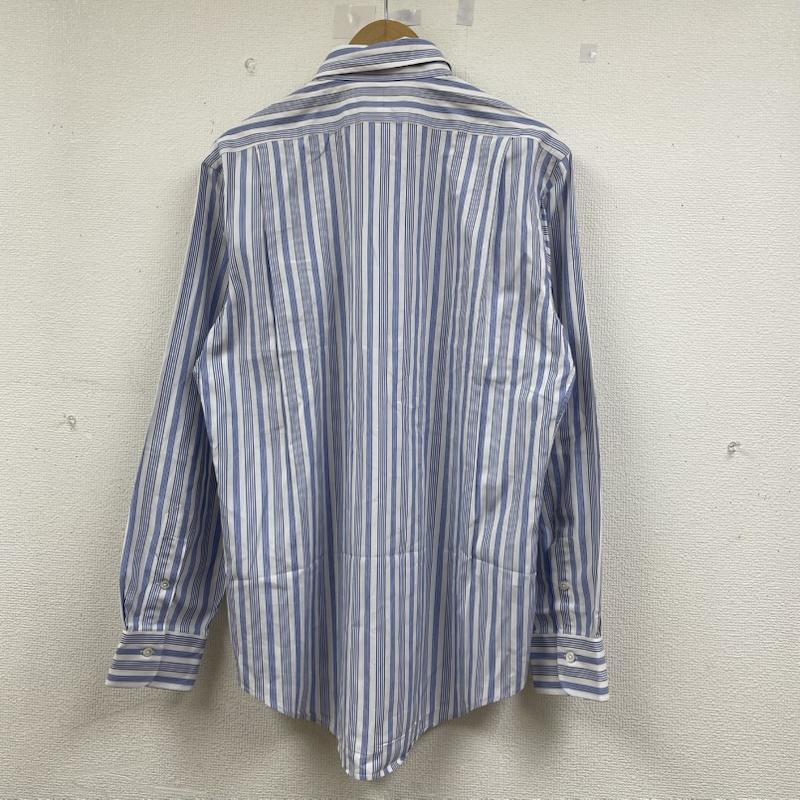 ポロバイラルフローレン Polo by RALPH LAUREN シャツ、ブラウス 長袖 ESTATE CUSTOM FIT 長袖 シャツ ブラウス ストライプ サイズ41-84 - ストライプ 白 / ホワイト / white X 青 / ブルー / blue メンズ USED 古着 中古 50144809