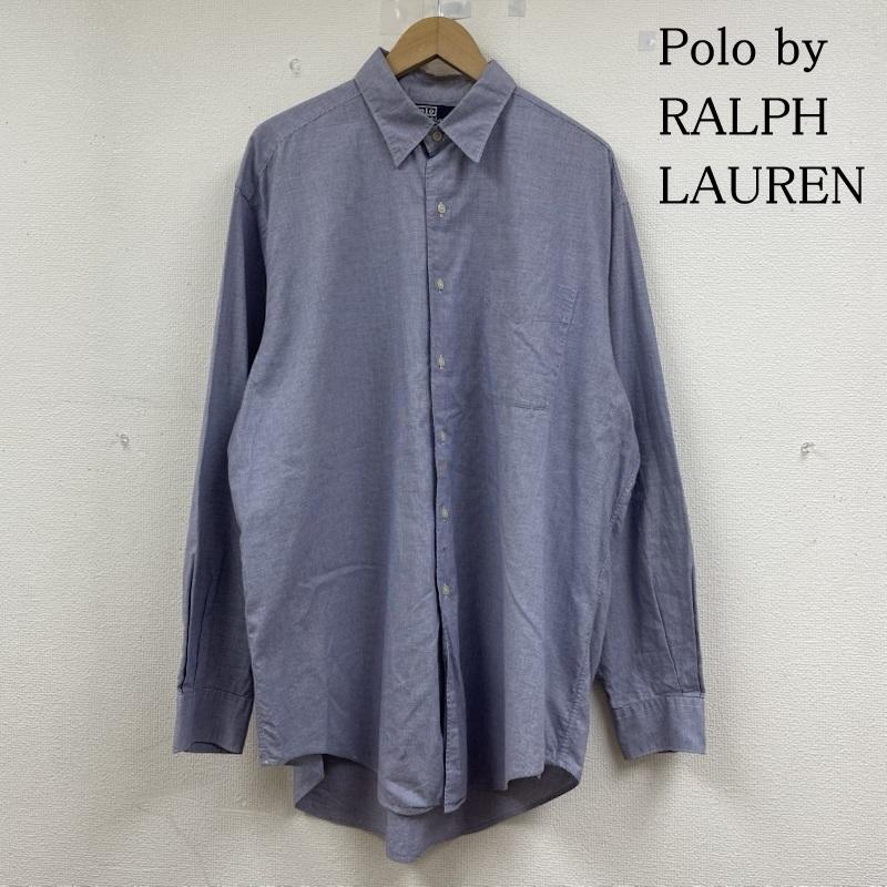ポロバイラルフローレン Polo by RALPH LAUREN シャツ、ブラウス 長袖 90s MARLOWE 長袖 シャツ ブラウス 胸ポケット ボタン L  青 / ブルー / blue メンズ USED 古着 中古 50144810