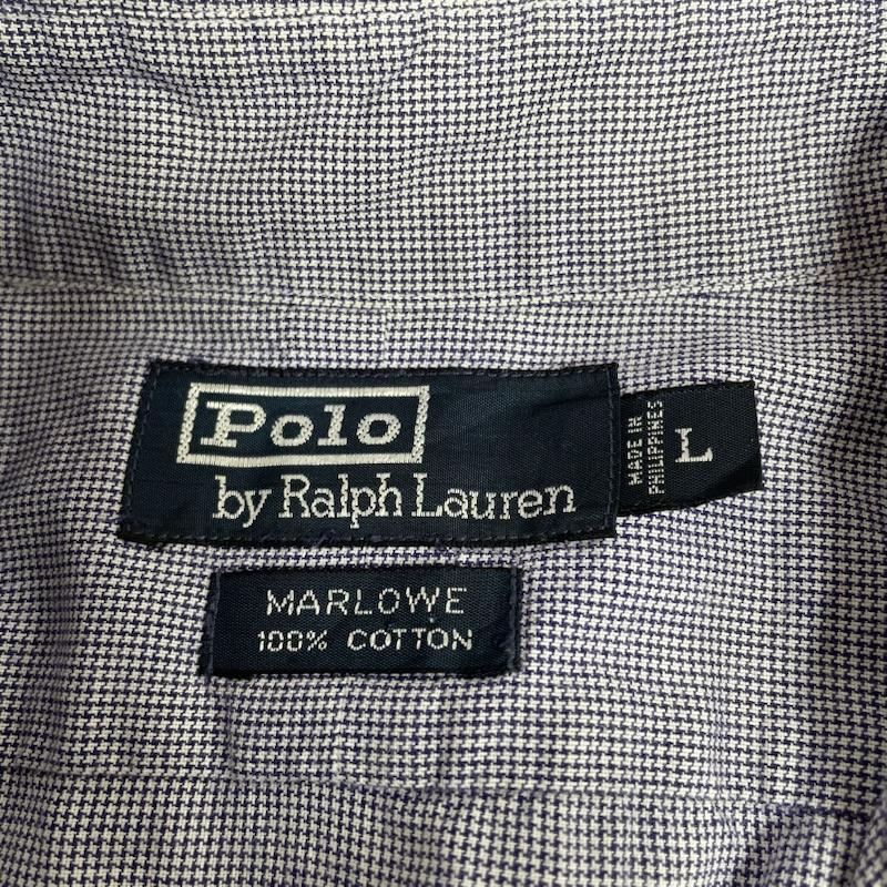 ポロバイラルフローレン Polo by RALPH LAUREN シャツ、ブラウス 長袖 90s MARLOWE 長袖 シャツ ブラウス 胸ポケット ボタン L  青 / ブルー / blue メンズ USED 古着 中古 50144810