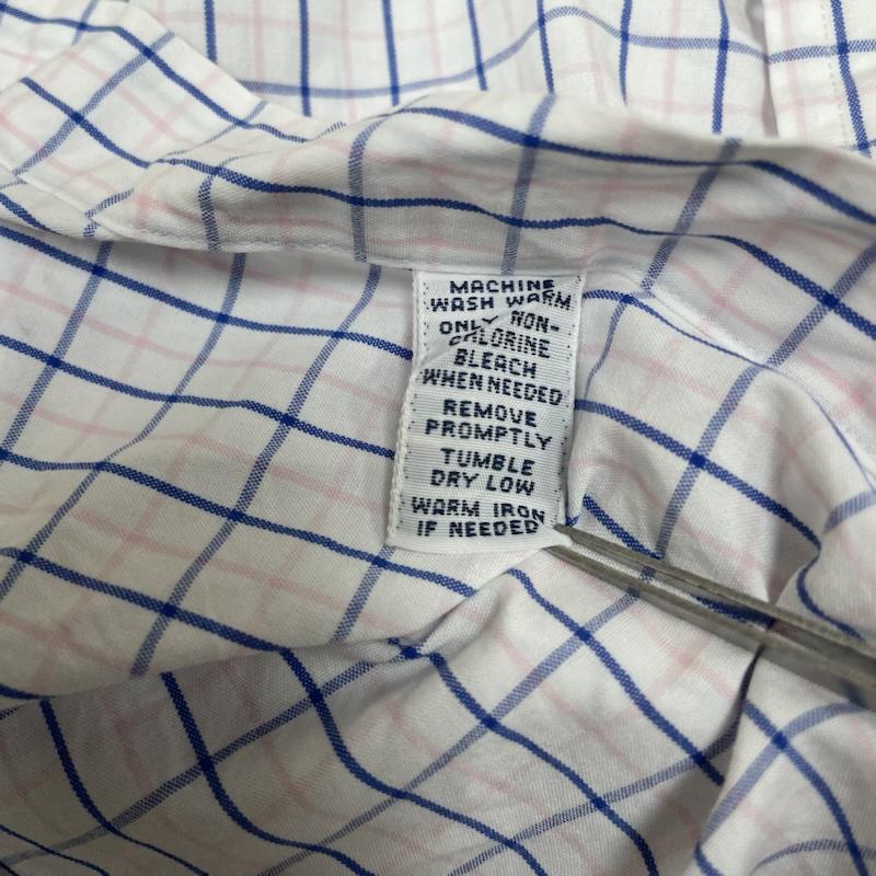 ラルフローレン RALPHLAUREN シャツ、ブラウス 長袖 長袖 ボタンダウン シャツ チェック柄 ポニーロゴ 刺繍 ワンポイント サイズ17/XL XL チェック X ロゴ、文字 X ワンポイント X 刺繍 白 / ホワイト / white X 青 / ブルー / blue X 桃 / ピンク / pink メンズ USED 古着 中古 50144811