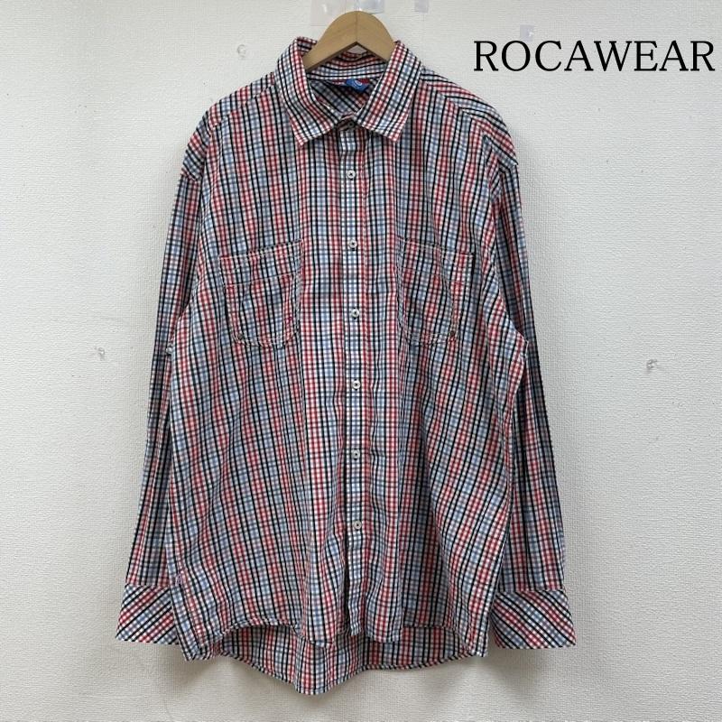 ロカウェア ROCAWEAR シャツ、ブラウス 長袖 長袖 シャツ ブラウス Shirt ロングスリーブ 胸ポケット ボタン チェック柄 ロゴ 刺繍 XXL チェック X ロゴ、文字 X 刺繍 マルチカラー / マルチカラー / multicolor メンズ USED 古着 中古 50144815