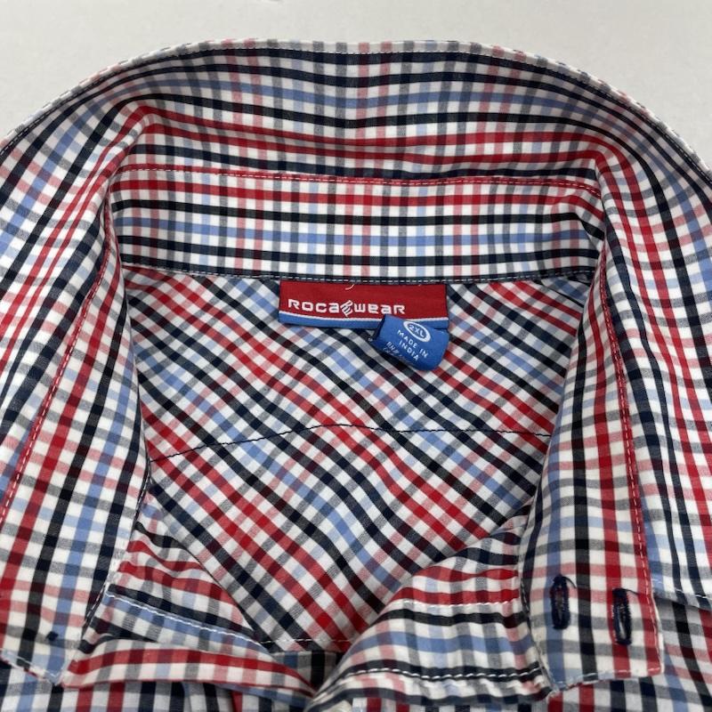 ロカウェア ROCAWEAR シャツ、ブラウス 長袖 長袖 シャツ ブラウス Shirt ロングスリーブ 胸ポケット ボタン チェック柄 ロゴ 刺繍 XXL チェック X ロゴ、文字 X 刺繍 マルチカラー / マルチカラー / multicolor メンズ USED 古着 中古 50144815