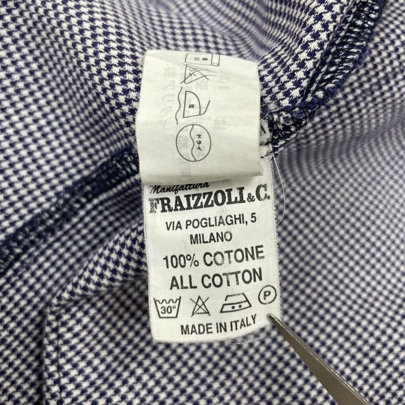 フライツォーリ Fraizzoli コート コート一般 テーラード ジャケット コート ミディ丈 ボックスチェック柄 3B ボタン イタリア製 聖林公司 46 チェック 青 / ブルー / blue メンズ USED 古着 中古 50144826