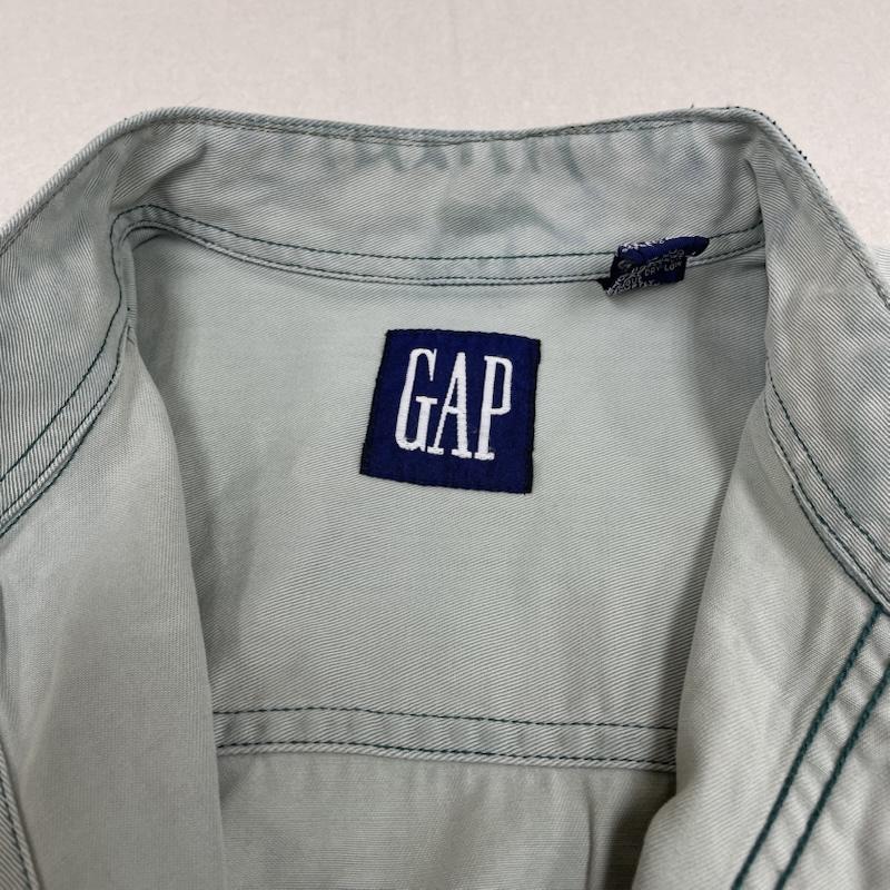 ギャップ GAP シャツ、ブラウス 長袖 90s OLD GAP 長袖 シャツ ブラウス ボタン バンドカラー S 無地 水色 / ライトブルー / メンズ USED 古着 中古 50144827