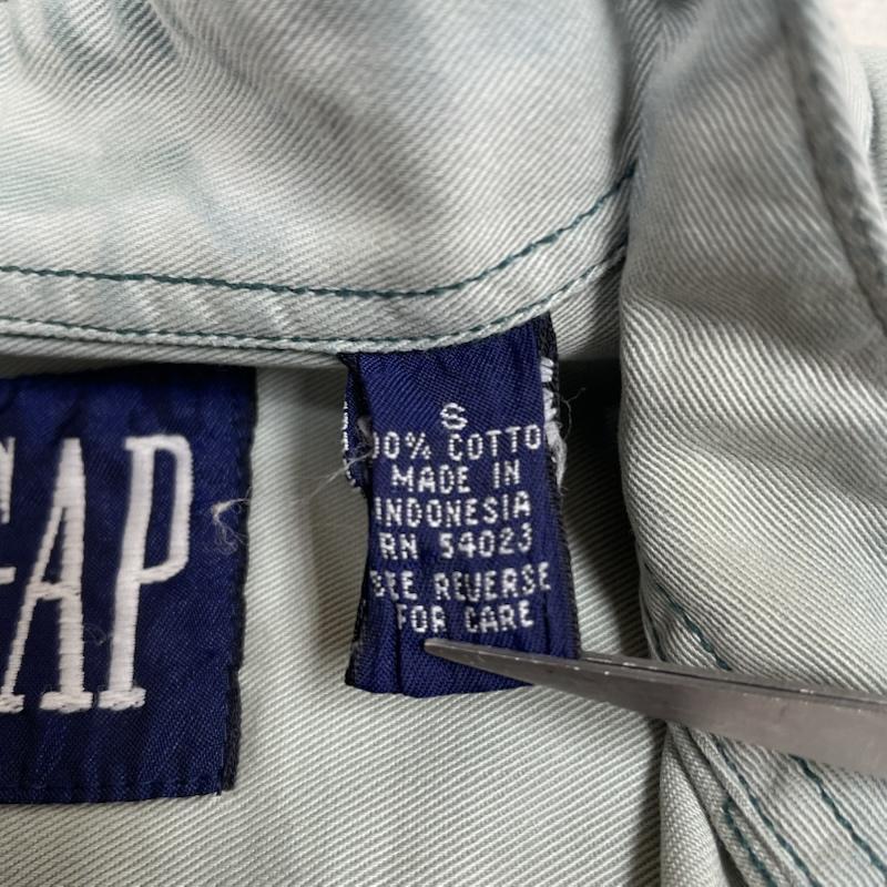 ギャップ GAP シャツ、ブラウス 長袖 90s OLD GAP 長袖 シャツ ブラウス ボタン バンドカラー S 無地 水色 / ライトブルー / メンズ USED 古着 中古 50144827