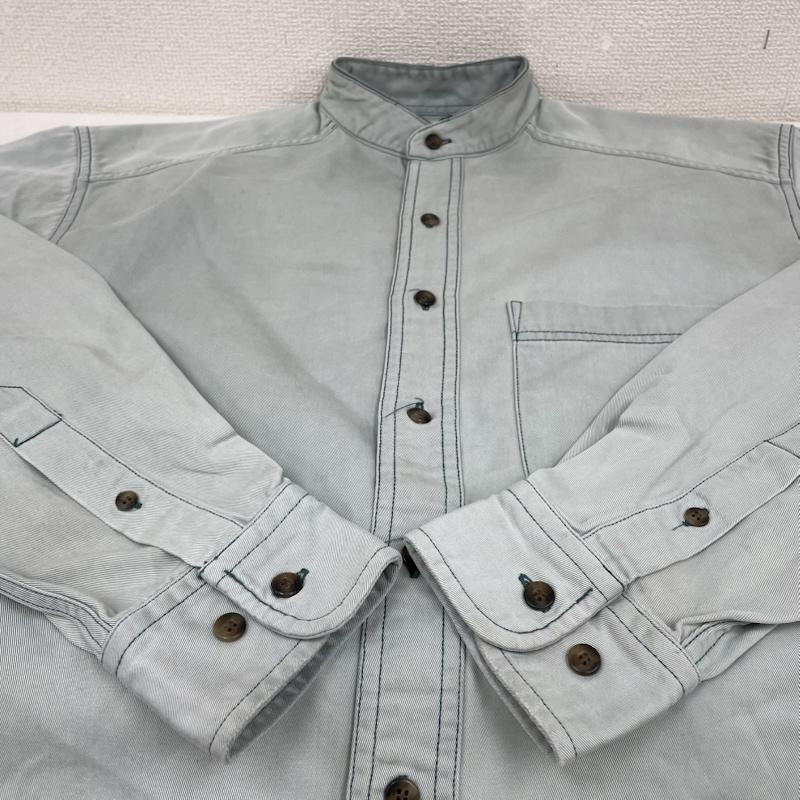ギャップ GAP シャツ、ブラウス 長袖 90s OLD GAP 長袖 シャツ ブラウス ボタン バンドカラー S 無地 水色 / ライトブルー / メンズ USED 古着 中古 50144827