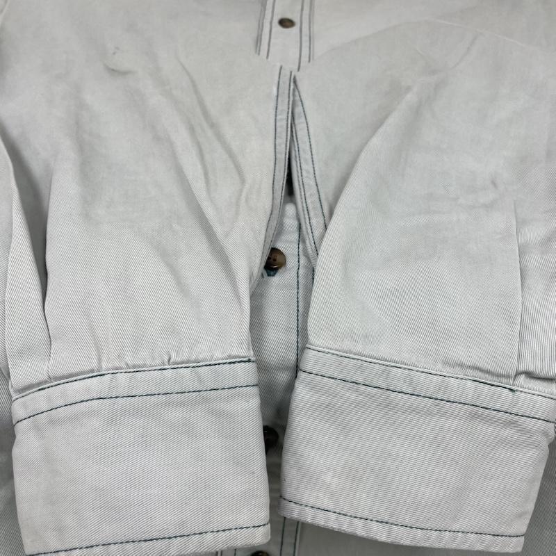 ギャップ GAP シャツ、ブラウス 長袖 90s OLD GAP 長袖 シャツ ブラウス ボタン バンドカラー S 無地 水色 / ライトブルー / メンズ USED 古着 中古 50144827