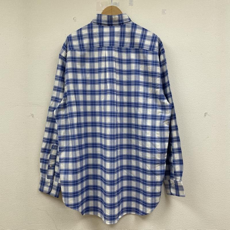 ブルックス ブラザーズ BROOKS BROTHERS シャツ、ブラウス 長袖 USA製 長袖 ボタンダウン オックスフォード シャツ 胸ポケット ボタン チェック L チェック 白 / ホワイト / white X 青 / ブルー / blue メンズ USED 古着 中古 50144829
