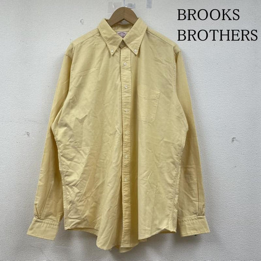 ブルックス ブラザーズ BROOKS BROTHERS シャツ、ブラウス 長袖 長袖 オックスフォード ボタンダウン シャツ ブラウス USA サイズ16 1/2-36 - 無地 黄 / イエロー / yellow メンズ USED 古着 中古 50144830