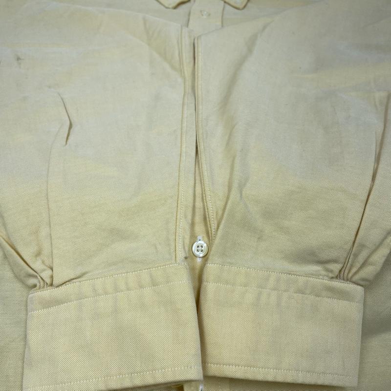 ブルックス ブラザーズ BROOKS BROTHERS シャツ、ブラウス 長袖 長袖 オックスフォード ボタンダウン シャツ ブラウス USA サイズ16 1/2-36 - 無地 黄 / イエロー / yellow メンズ USED 古着 中古 50144830