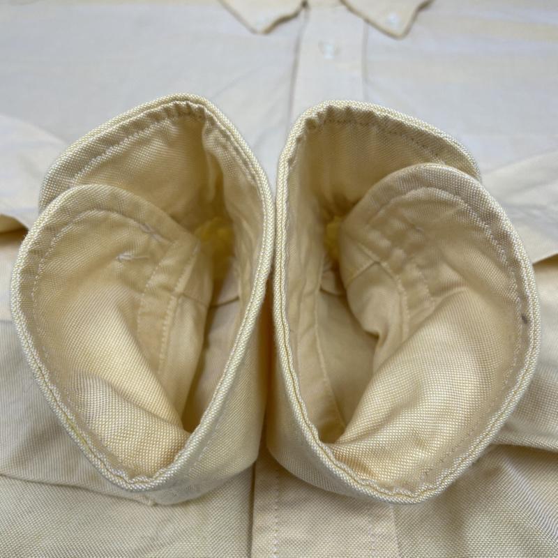 ブルックス ブラザーズ BROOKS BROTHERS シャツ、ブラウス 長袖 長袖 オックスフォード ボタンダウン シャツ ブラウス USA サイズ16 1/2-36 - 無地 黄 / イエロー / yellow メンズ USED 古着 中古 50144830