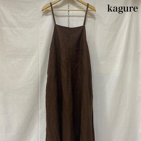 カグレ かぐれ ワンピース ロングスカート GA35-26M018 リネンキャミワンピース Aライン brown FREE FREE 無地 茶 / ブラウン / brown レディース USED 古着 中古 50144836