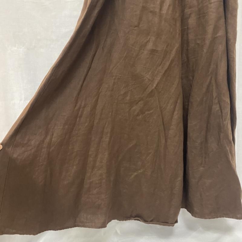カグレ かぐれ ワンピース ロングスカート GA35-26M018 リネンキャミワンピース Aライン brown FREE FREE 無地 茶 / ブラウン / brown レディース USED 古着 中古 50144836