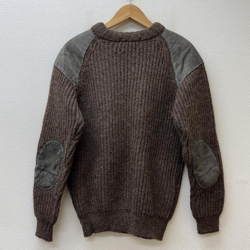 ブラックシープ Black Sheep ニット、セーター 長袖 UK イギリス グレートブリテン製 ショルダー エルボー パッチ クルーネック ニット セーター 38 メンズ USED 古着 中古 50144841