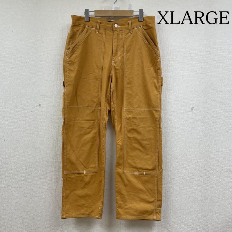 エクストララージ XLARGE パンツ ワークパンツ、ペインターパンツ 19AW STITCH PAINTER PANT ワーク ステッチ ペインター パンツ 01194602 34インチ ロゴ、文字 X 刺繍 マスタード / マスタード / メンズ USED 古着 中古 50144864