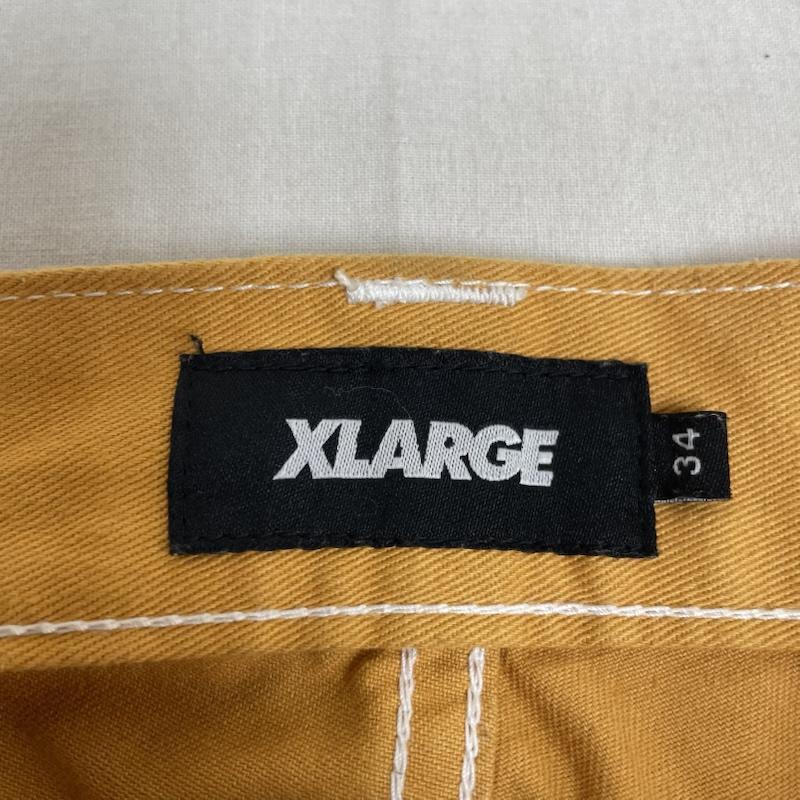 エクストララージ XLARGE パンツ ワークパンツ、ペインターパンツ 19AW STITCH PAINTER PANT ワーク ステッチ ペインター パンツ 01194602 34インチ ロゴ、文字 X 刺繍 マスタード / マスタード / メンズ USED 古着 中古 50144864