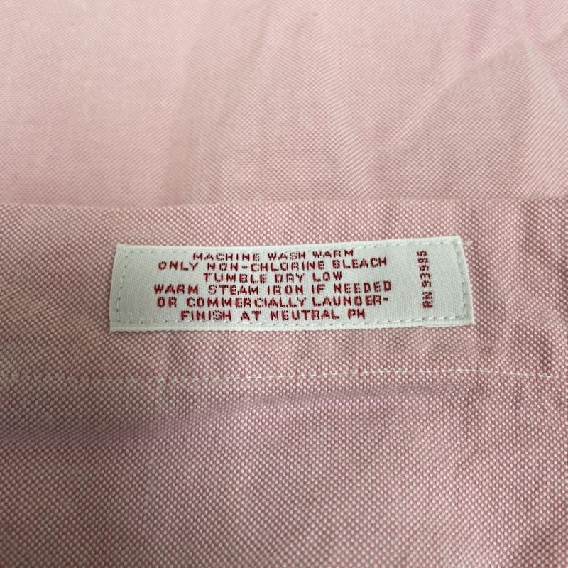 ブルックス ブラザーズ BROOKS BROTHERS シャツ、ブラウス 長袖 1818 長袖 ボタンダウン シャツ ブラウス ロゴ 刺繍 ワンポイント M ロゴ、文字 X 刺繍 X ワンポイント 桃 / ピンク / pink メンズ USED 古着 中古 50144875
