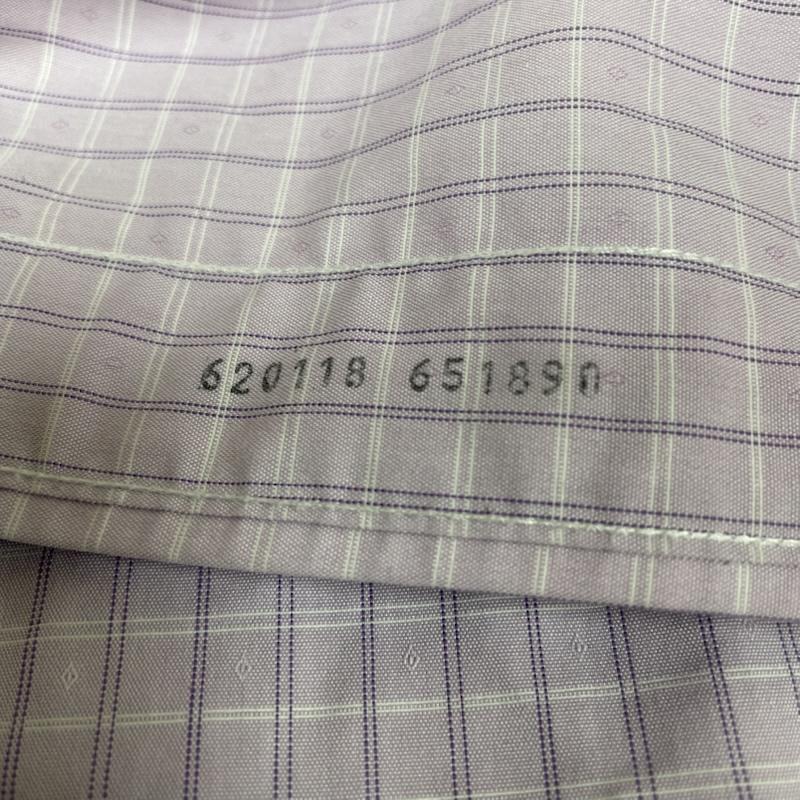 ブルックス ブラザーズ BROOKS BROTHERS シャツ、ブラウス 長袖 1818 長袖 ボタンダウン シャツ ブラウス チェック柄 サイズ17 1/2-4/5 - チェック 紫 / パープル / purple メンズ USED 古着 中古 50144877