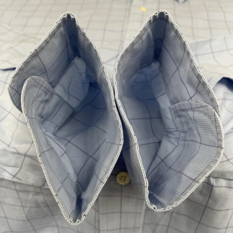 ブルックス ブラザーズ BROOKS BROTHERS シャツ、ブラウス 長袖 1818 長袖 シャツ ブラウス 胸ポケット ボタン チェック柄 サイズ18-35 - チェック 水色 / ライトブルー / メンズ USED 古着 中古 50144879