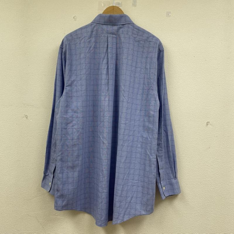 ブルックス ブラザーズ BROOKS BROTHERS シャツ、ブラウス 長袖 1818 長袖 チェック柄 シャツ ブラウス 胸ポケット ボタン サイズ17-34 - チェック 青 / ブルー / blue メンズ USED 古着 中古 50144881