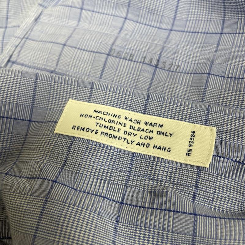 ブルックス ブラザーズ BROOKS BROTHERS シャツ、ブラウス 長袖 1818 長袖 チェック柄 シャツ ブラウス 胸ポケット ボタン サイズ17-34 - チェック 青 / ブルー / blue メンズ USED 古着 中古 50144881