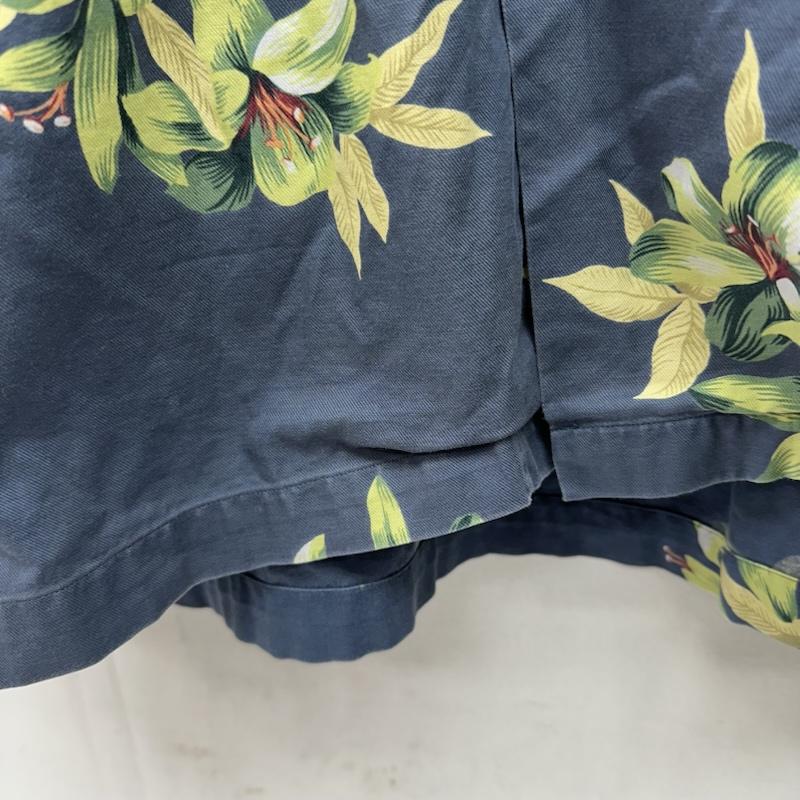ポロラルフローレン POLO RALPH LAUREN シャツ、ブラウス 半袖 90s CLAYTON 花柄 オープンカラー アロハ シャツ グリーンハイビスカス L 紺 / ネイビー / navy メンズ USED 古着 中古 50144884