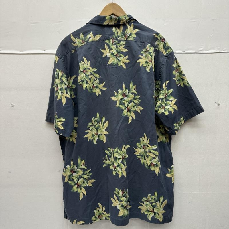 ポロラルフローレン POLO RALPH LAUREN シャツ、ブラウス 半袖 90s CLAYTON 花柄 オープンカラー アロハ シャツ グリーンハイビスカス L 紺 / ネイビー / navy メンズ USED 古着 中古 50144884