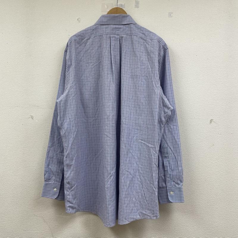ブルックス ブラザーズ BROOKS BROTHERS シャツ、ブラウス 長袖 REGENT 1818 長袖 ボタンダウン シャツ ブラウス チェック サイズ17 1/2-35 - チェック 青 / ブルー / blue X 紫 / パープル / purple メンズ USED 古着 中古 50144885