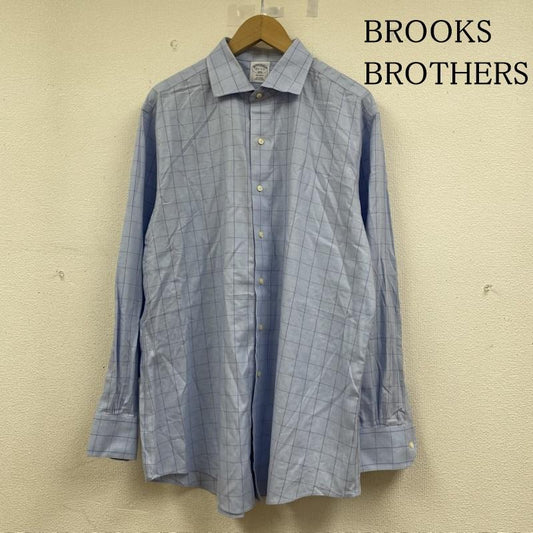 ブルックス ブラザーズ BROOKS BROTHERS シャツ、ブラウス 長袖 REGENT 1818 長袖 シャツ ブラウス チェック柄 サイズ16 1/2-4/5 - チェック 水色 / ライトブルー / メンズ USED 古着 中古 50144890