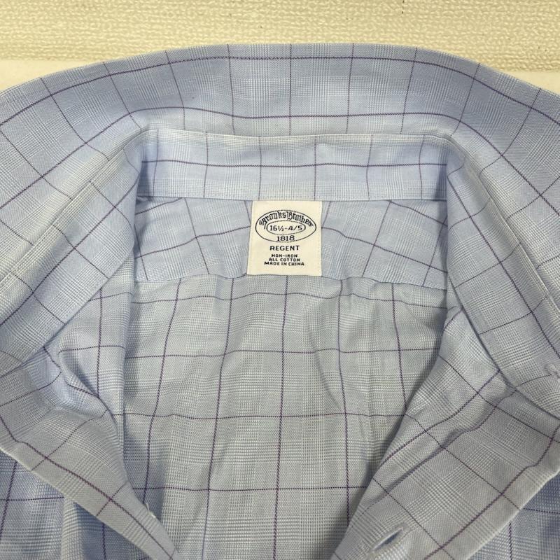 ブルックス ブラザーズ BROOKS BROTHERS シャツ、ブラウス 長袖 REGENT 1818 長袖 シャツ ブラウス チェック柄 サイズ16 1/2-4/5 - チェック 水色 / ライトブルー / メンズ USED 古着 中古 50144890