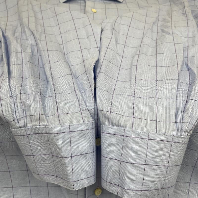 ブルックス ブラザーズ BROOKS BROTHERS シャツ、ブラウス 長袖 REGENT 1818 長袖 シャツ ブラウス チェック柄 サイズ16 1/2-4/5 - チェック 水色 / ライトブルー / メンズ USED 古着 中古 50144890