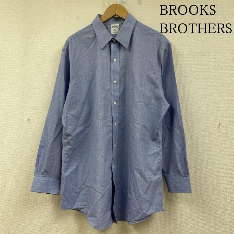 ブルックス ブラザーズ BROOKS BROTHERS シャツ、ブラウス 長袖 REGENT 1818 長袖 シャツ ブラウス チェック 胸ポケット サイズ16 1/2-2/3 - チェック 水色 / ライトブルー / メンズ USED 古着 中古 50144891