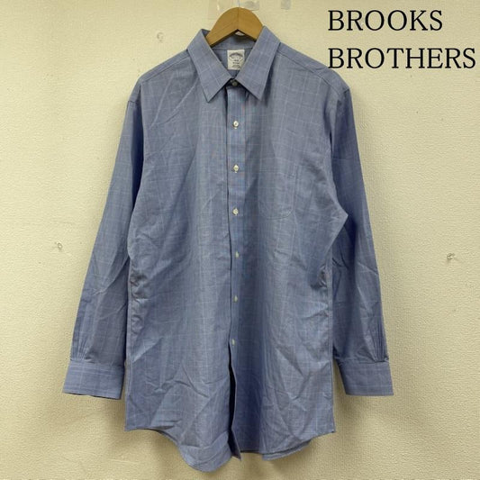 ブルックス ブラザーズ BROOKS BROTHERS シャツ、ブラウス 長袖 REGENT 1818 長袖 シャツ ブラウス チェック 胸ポケット サイズ16 1/2-2/3 - チェック 水色 / ライトブルー / メンズ USED 古着 中古 50144891