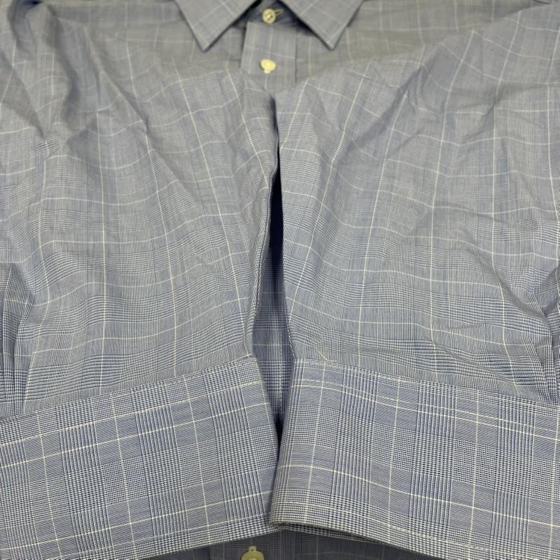 ブルックス ブラザーズ BROOKS BROTHERS シャツ、ブラウス 長袖 REGENT 1818 長袖 シャツ ブラウス チェック 胸ポケット サイズ16 1/2-2/3 - チェック 水色 / ライトブルー / メンズ USED 古着 中古 50144891