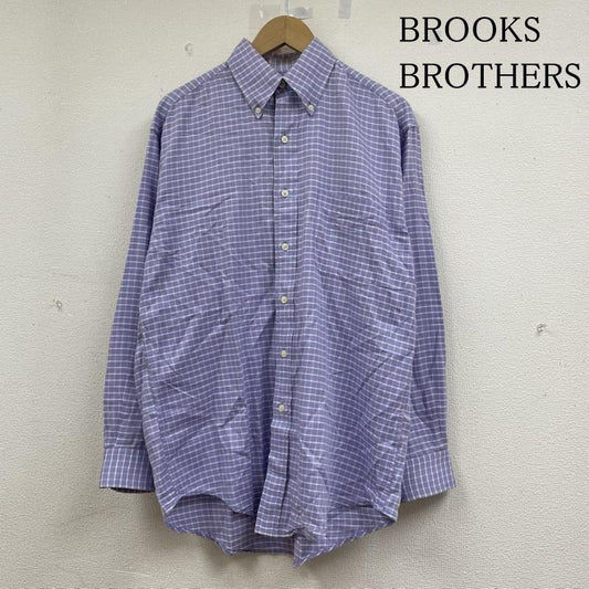 ブルックス ブラザーズ BROOKS BROTHERS シャツ、ブラウス 長袖 長袖 シャツ ブラウス Shirt ロングスリーブ 胸ポケット ボタンダウン チェック S チェック 紫 / パープル / purple メンズ USED 古着 中古 50144892