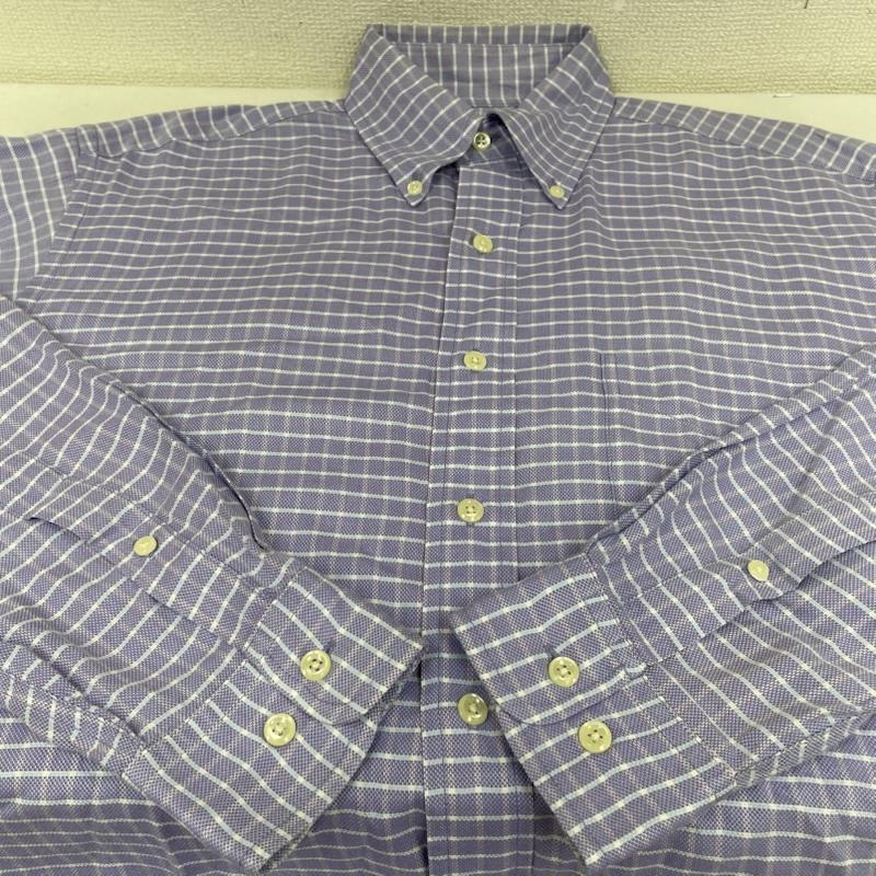 ブルックス ブラザーズ BROOKS BROTHERS シャツ、ブラウス 長袖 長袖 シャツ ブラウス Shirt ロングスリーブ 胸ポケット ボタンダウン チェック S チェック 紫 / パープル / purple メンズ USED 古着 中古 50144892