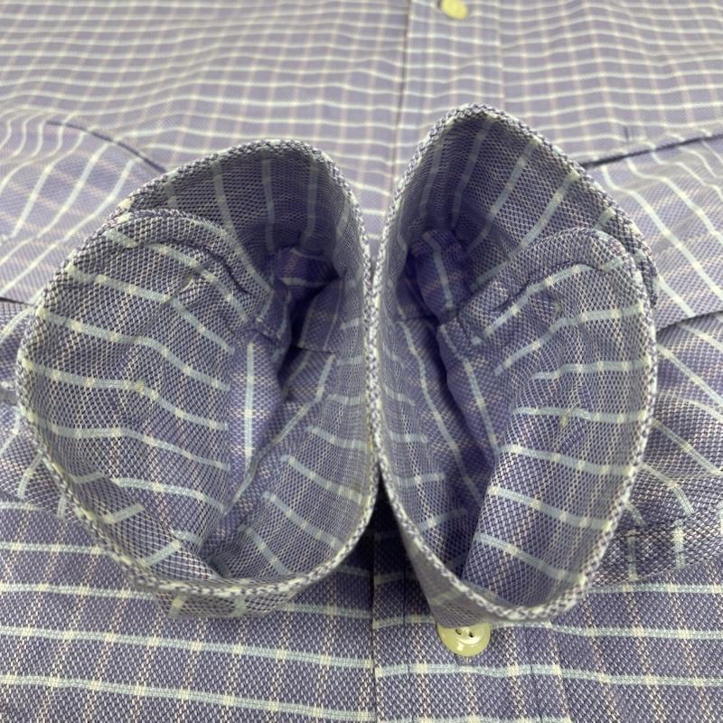 ブルックス ブラザーズ BROOKS BROTHERS シャツ、ブラウス 長袖 長袖 シャツ ブラウス Shirt ロングスリーブ 胸ポケット ボタンダウン チェック S チェック 紫 / パープル / purple メンズ USED 古着 中古 50144892