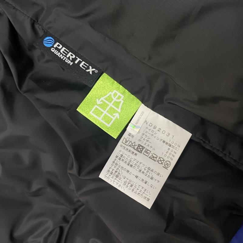 ザノースフェイス THE NORTH FACE ジャケット、上着 ダウンジャケット ND92031 Him Down Jacket blue XS PERTEX green down GORE-TEX XS ロゴ、文字 X ワンポイント 青 / ブルー / blue X 黒 / ブラック / black メンズ USED 古着 中古 50144900