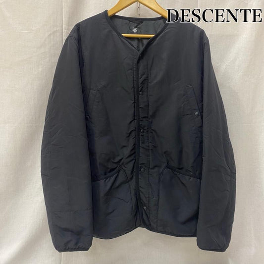 デサント DESCENTE ジャケット、上着 ジャンパー、ブルゾン DHUSJC32 DESCENTE ddd LIGHT PUFF CARDIGAN JACKET black L L ワンポイント 黒 / ブラック / black メンズ USED 古着 中古 50144906