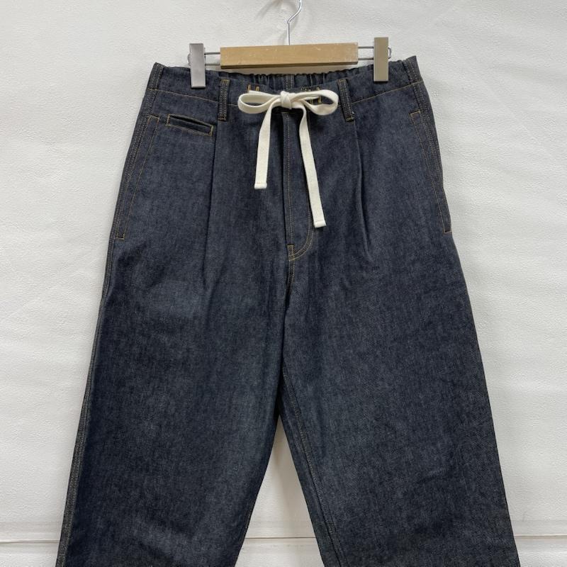 シュタイン stein パンツ デニム、ジーンズ CASHMERE DENIM EASY WAIST TROUSERS カシミヤ ワイド テーパード ST.359-1 S 無地 インディゴ / インディゴ / Indigo メンズ USED 古着 中古 50144946