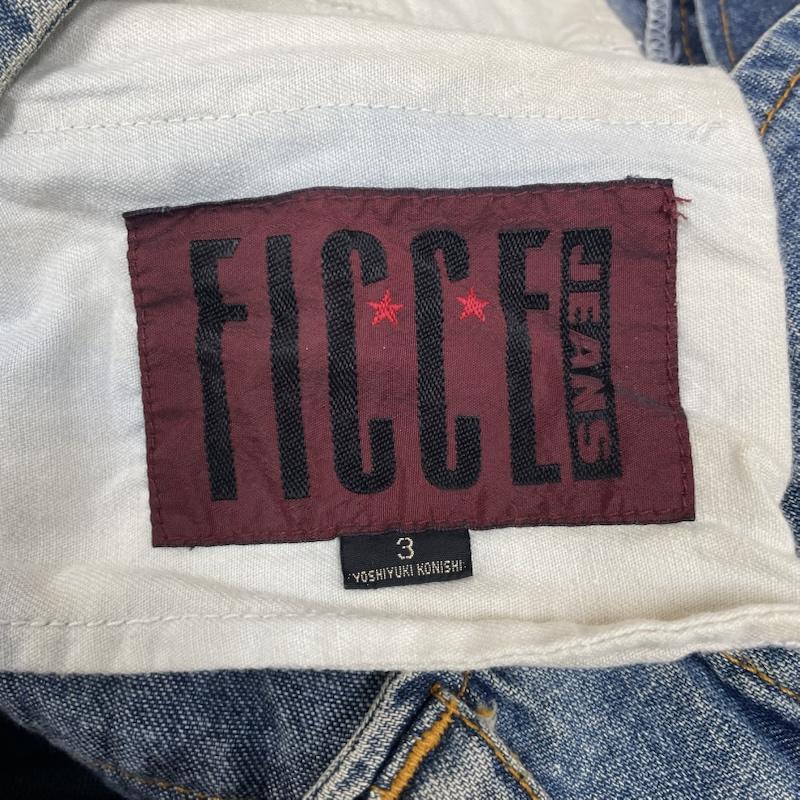フィッチェ FICCE パンツ デニム、ジーンズ FICCE JEANS ヨシユキ コニシ ドン小西 ワイド デニム パンツ ペインターパンツ L 無地 インディゴ / インディゴ / Indigo メンズ USED 古着 中古 50145014
