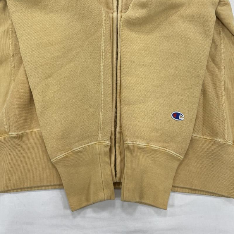 チャンピオン Champion パーカー 長袖 REVERSEWEAVE リバースウィーブ ジップアップ パーカー プルオーバー フーディー C8-W139 YLW タグ付き XL ワンポイント X ロゴ、文字 X 刺繍 黄 / イエロー / yellow メンズ USED 古着 中古 50145021