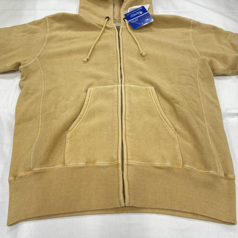 チャンピオン Champion パーカー 長袖 REVERSEWEAVE リバースウィーブ ジップアップ パーカー プルオーバー フーディー C8-W139 YLW タグ付き XL ワンポイント X ロゴ、文字 X 刺繍 黄 / イエロー / yellow メンズ USED 古着 中古 50145021