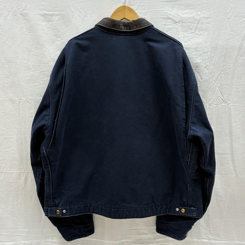 カーハート Carhartt ジャケット、上着 ジャンパー、ブルゾン 00s メキシコ製 デトロイトジャケット ダック カバーオール ブランケットライナー J01 DNY 52 ワンポイント X ロゴ、文字 紺 / ネイビー / navy メンズ USED 古着 中古 50145041