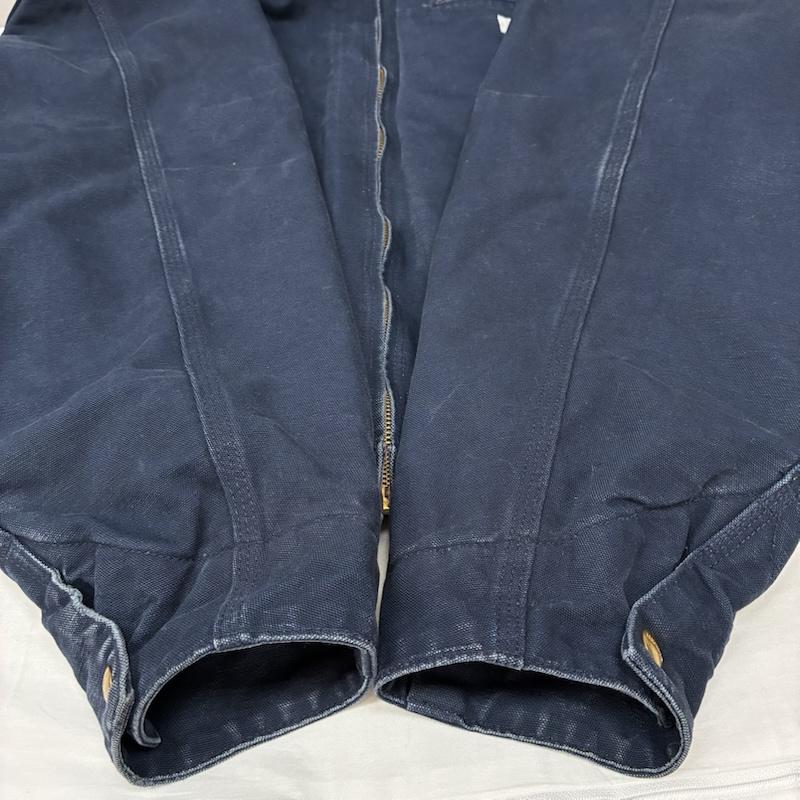 カーハート Carhartt ジャケット、上着 ジャンパー、ブルゾン 00s メキシコ製 デトロイトジャケット ダック カバーオール ブランケットライナー J01 DNY 52 ワンポイント X ロゴ、文字 紺 / ネイビー / navy メンズ USED 古着 中古 50145041